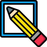 A pencil and a square with a pencil in it vector