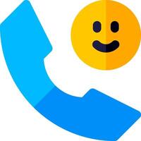 Caller icon with smiley face vector