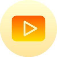 A yellow and orange play button with a white background vector