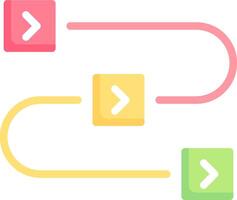 A flow chart with arrows pointing to different directions vector