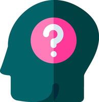 A person's head with a question mark on it vector