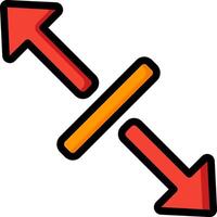 Two arrows pointing in opposite directions vector
