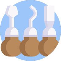 Three different types of syringes in a circle vector