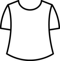A t - shirt outline on a white background vector