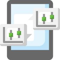 A smartphone with two green squares on it vector