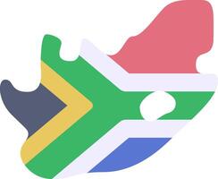 South africa map with a heart shape vector