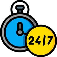 A stopwatch with the word 24 17 on it vector