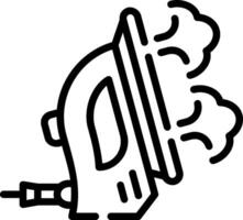 An iron with steam coming out of it vector