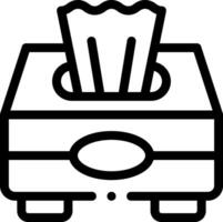 A black and white image of a box with a paper towel vector