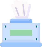 A blue box with a tissue on top vector