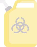 A yellow plastic container with a biohazard symbol on it vector
