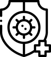 A shield with a cross and a plus sign vector