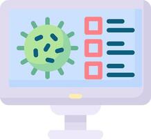 A computer screen with a virus on it vector
