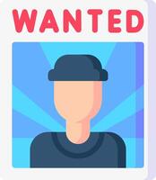 Wanted icon with a man in a hat vector