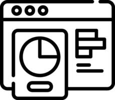 A black and white icon of a clock and a computer vector