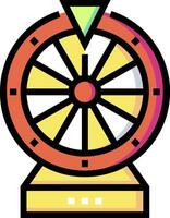 A wheel of fortune icon on a white background vector