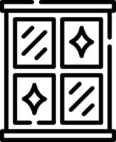 A black and white image of a window with four squares vector