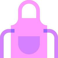 A purple apron with a pink handle vector