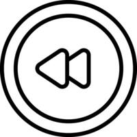 Play button icon in a circle vector