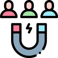 A magnet with people on it and a magnet with a magnet vector