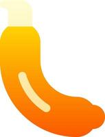 A banana with a yellow peel on a white background vector
