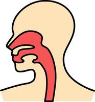 A person with a red tongue and a red tongue vector