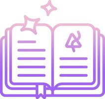 An open book with a star on it vector