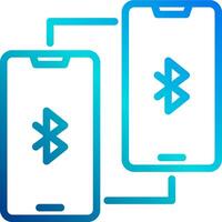 Bluetooth connection between two smartphones vector