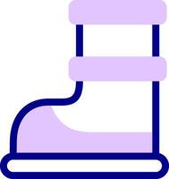 A purple boot with a white background vector