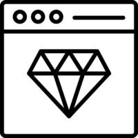 A diamond icon on a computer screen vector