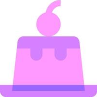 Cake icon with a cherry on top vector