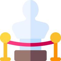 A statue with a red ribbon around it vector