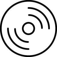 A black and white image of a circular icon vector