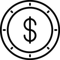 A dollar sign in a circle on a white background vector