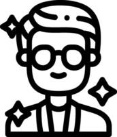 A man with glasses and a star on his face vector