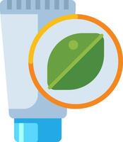 A tube of toothpaste with a green leaf on it vector