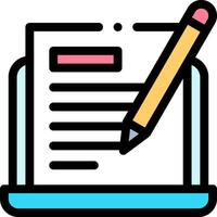 A pen and paper icon on a white background vector