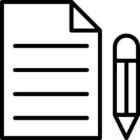 A pen and paper icon on a white background vector