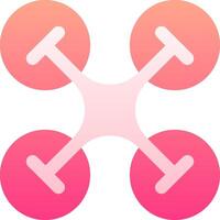A pink and orange logo with four circles vector