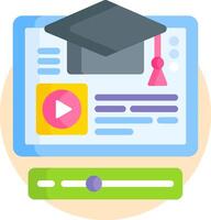 A graduation cap and a player vector