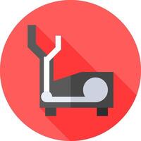A flat icon of a treadmill vector