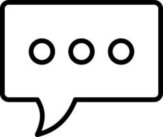 A speech bubble with three dots on it vector