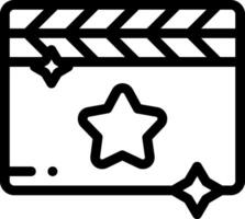 A movie clap with stars on it vector