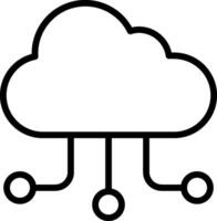 Cloud computing icon vector