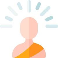A person with a head and a light coming from it vector