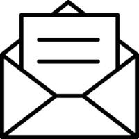 An open envelope with a note inside vector