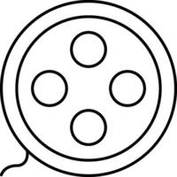 A movie reel icon on a white background vector