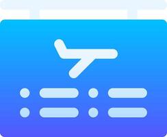 A blue and white icon with a plane on it vector
