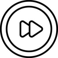 Play button icon in a circle vector