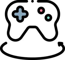 A game controller icon with a circle around it vector